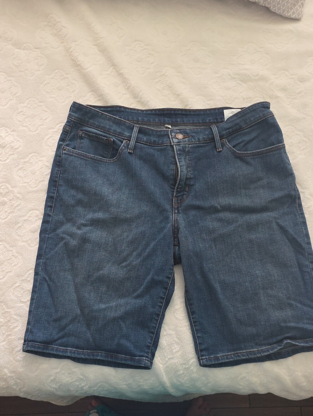 Levi's Classic Dark Blue Denim Jean Shorts